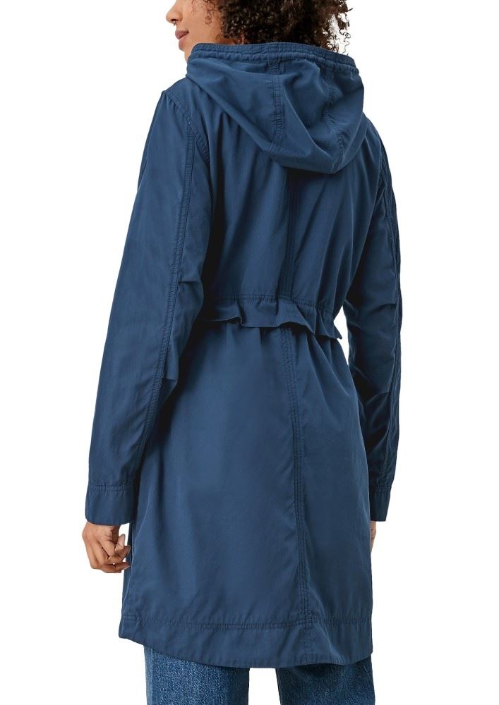 QS designed by Mantel Parka Cargo- Look grün blau S12  2109535 M | 5852 blue wing | 