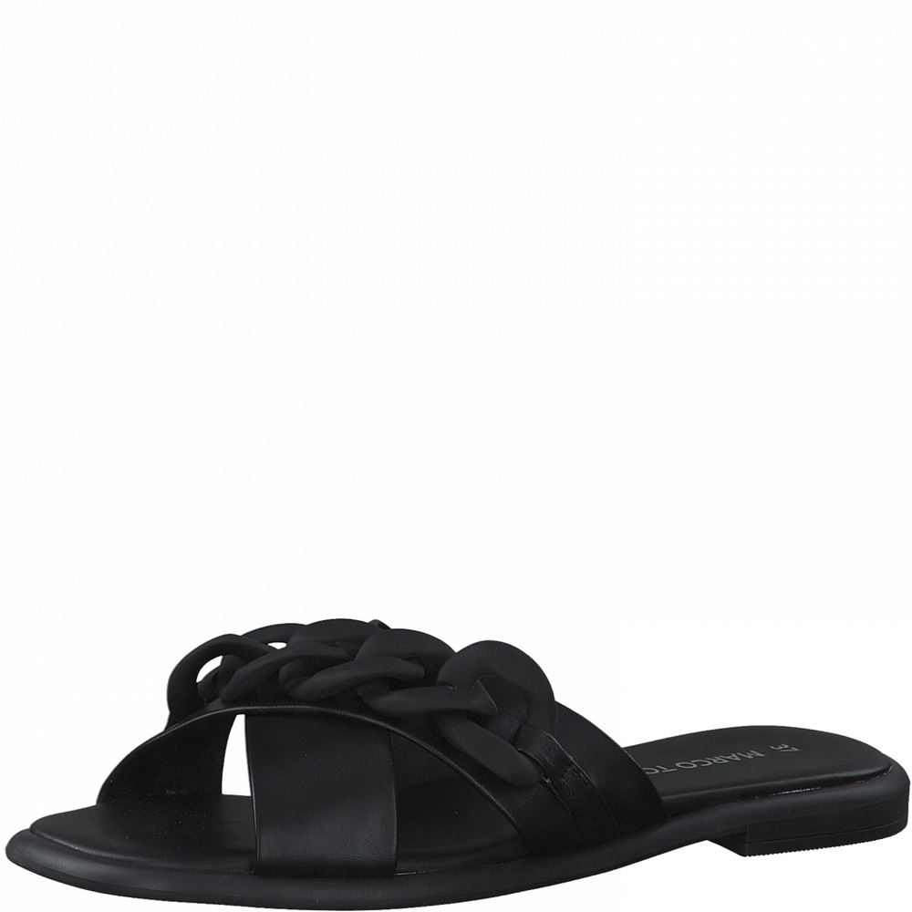 Marco Tozzi Pantolette Leder rosa schwarz S12  2-2-27121-28 37 | 001 BLACK | 