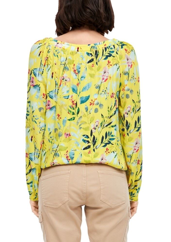 s.Oliver Bluse Langarm Floral 04899116081 1277395 34 | 12A2 glossy yel | 