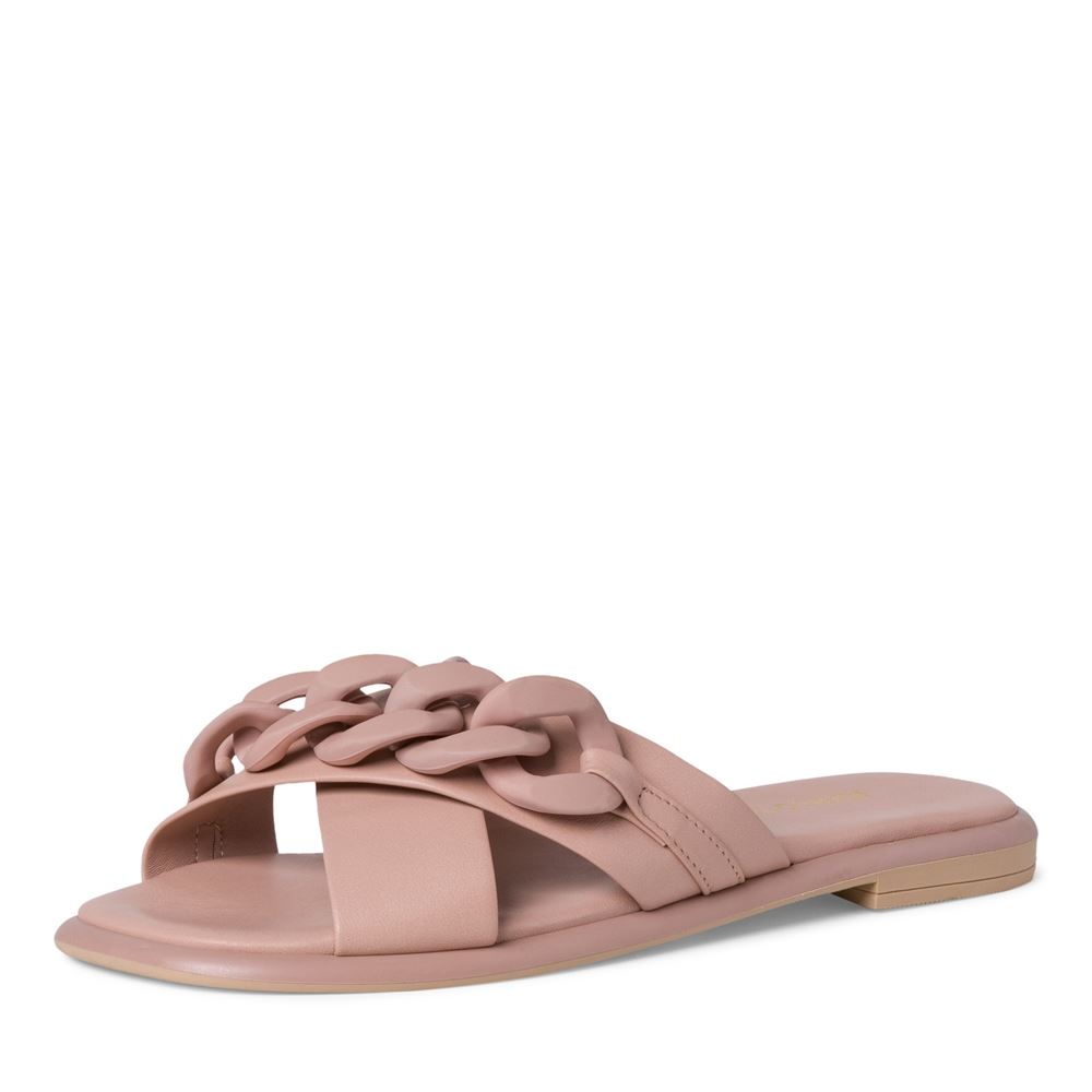 Marco Tozzi Pantolette Leder rosa schwarz S12  2-2-27121-28 37 | 408 NUDE | 