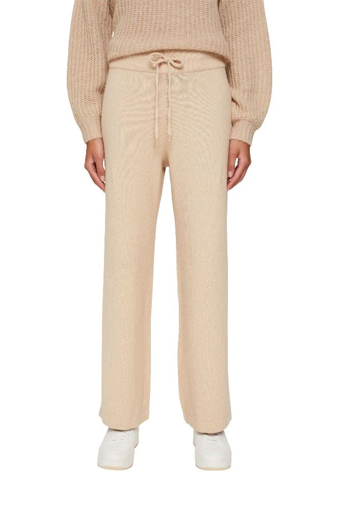 EDC Strickhose weites Bein Wolle elastischer Kordelzugbund beige S21 091CC1B301 S | C274 BEIGE 5 | 