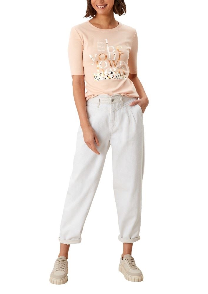 s.Oliver Shirt mit Frontprint Rundhals 2111789 XS | 09D3 pink sand | 