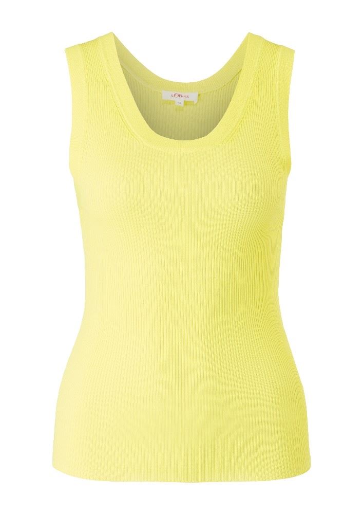 s.Oliver Top aus Rippstoff 2113475 40 | 1504 lime | 