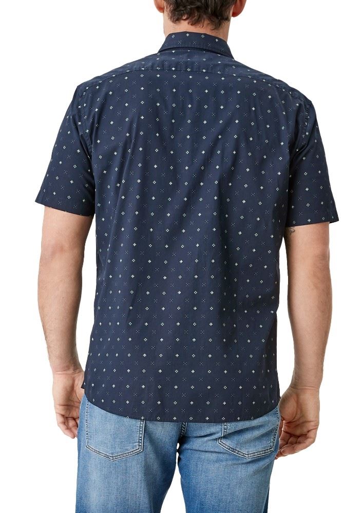 s.Oliver Hemd Minimalprint 2113967 S | 59A8 dark blue | 