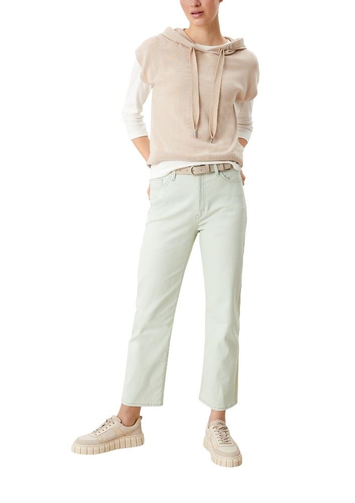 s.Oliver Gürtel aus Veloursleder beige und schwarz 2112133 L | 8021 beige | 