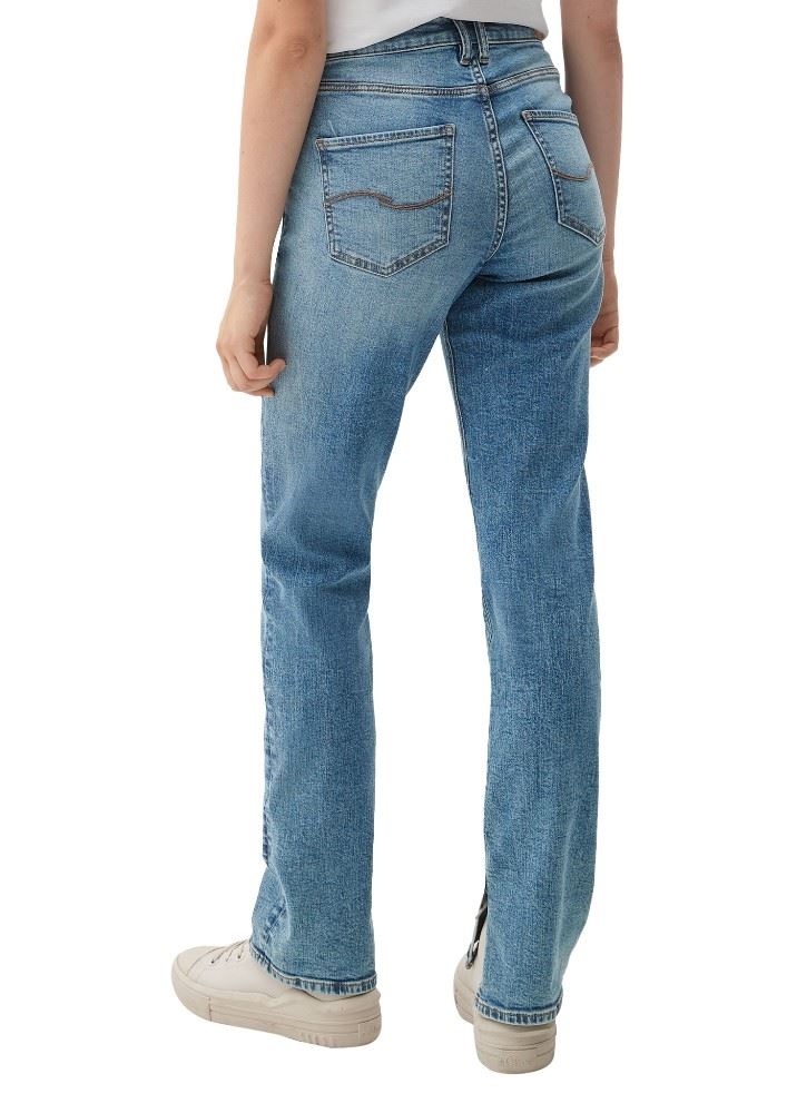 QS designed by Jeans-Regular mit Waschung blau S22 2118580 