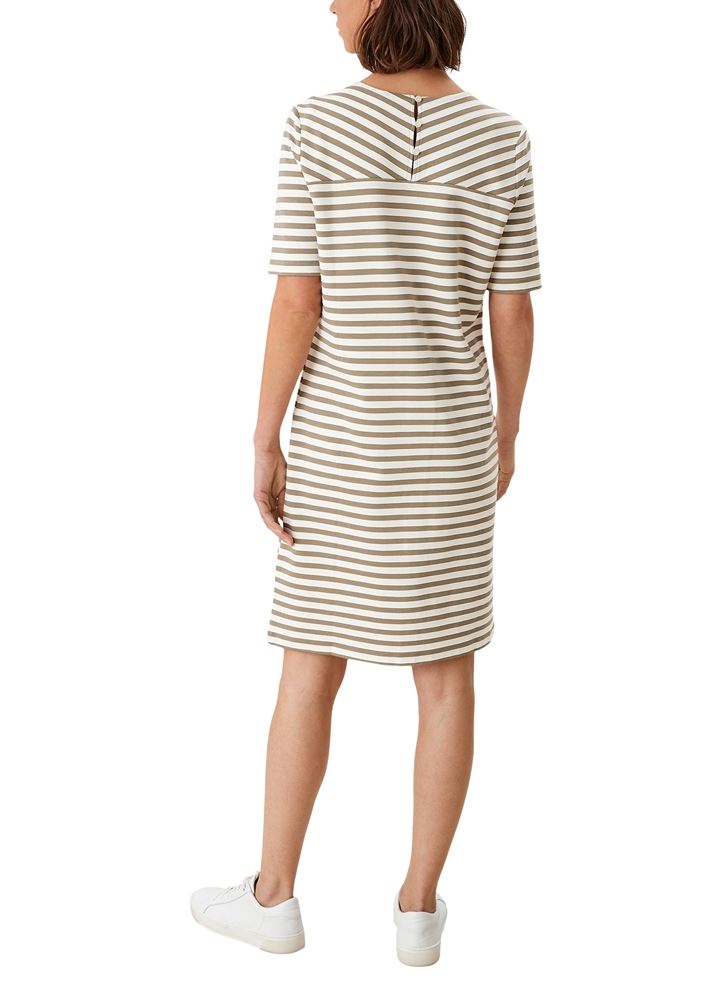 s.Oliver Sweatkleid mit Streifenmuster 2114243 38 | 72G0 dusty oliv | 