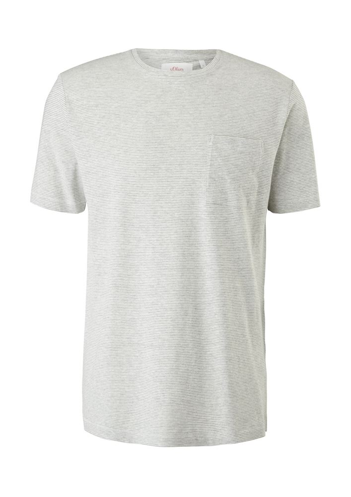 s.Oliver T -Shirt in Melange - Optik Leinenmix 2113397 XXL | 07G4 off-white | 