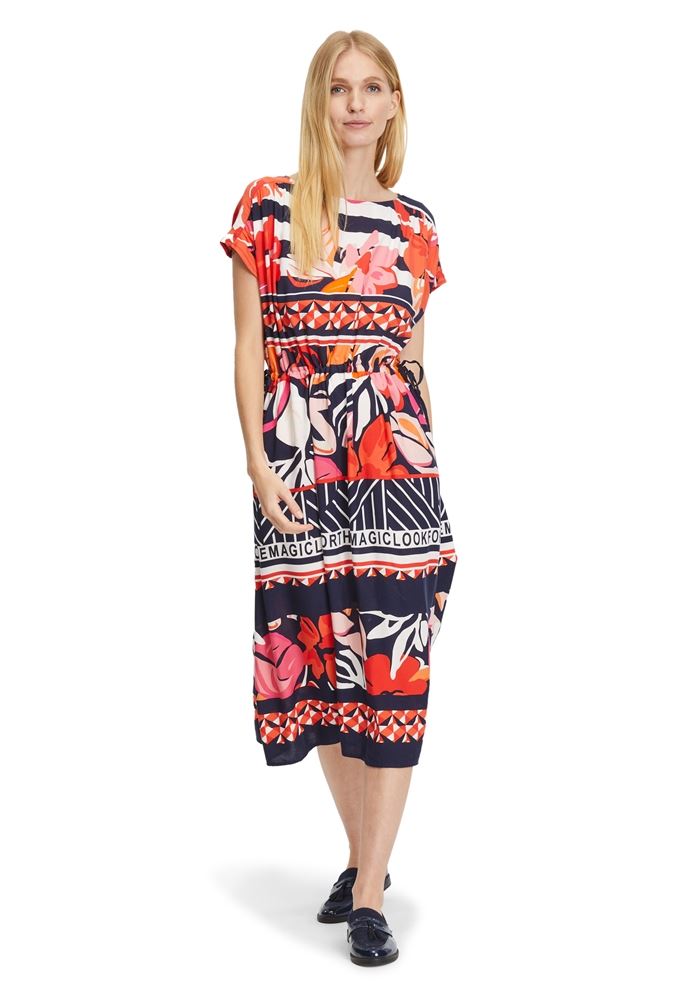 Betty Barclay Maxikleid florales Muster rot blau S13 13951957 
