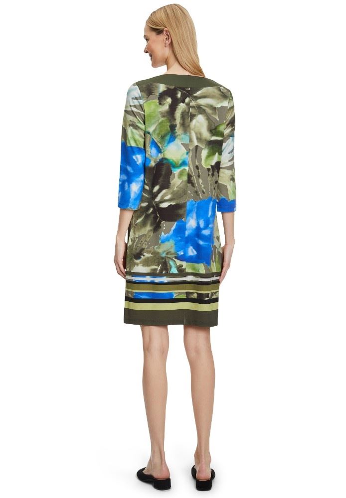 Betty Barclay Businesskleid 3/4 Arm khaki blau S12 11342996 38 | 5881 Khaki/Blue | 
