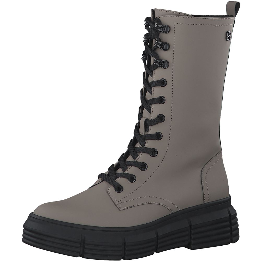 s.Oliver Damen Schnürstiefel grau S22 5-5-25211-29 39 | 341 TAUPE | 