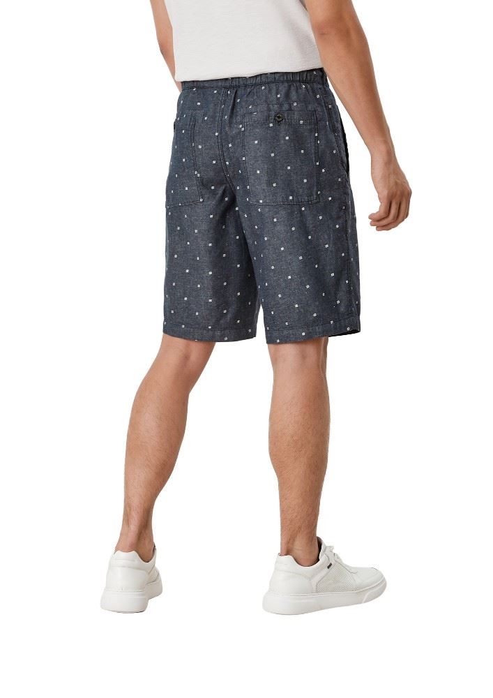 s.Oliver Herren Bermuda Hose kurz Allover- Print blau S12  2113862 