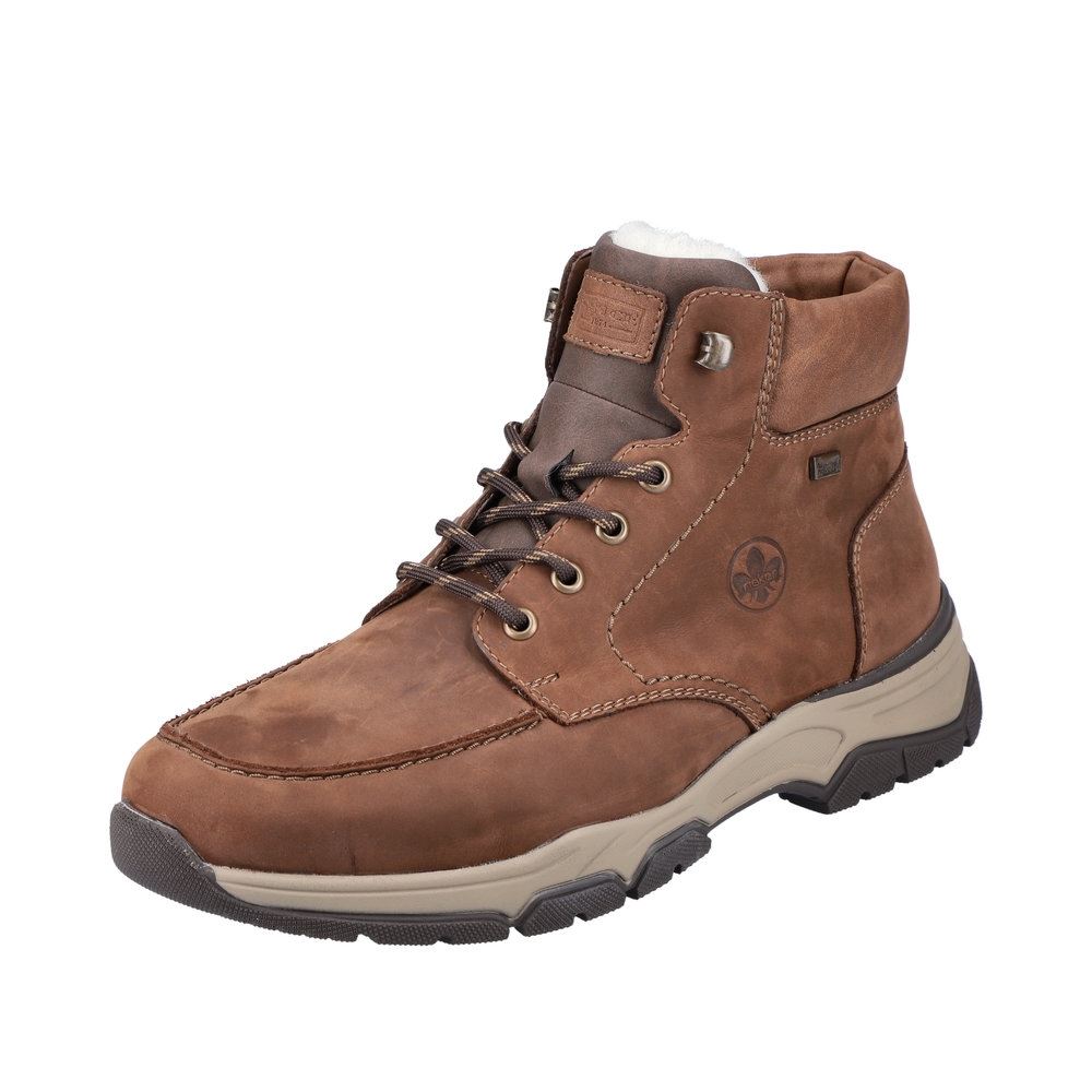 Rieker Antistress Herren Schnürboot Schnürschuh Leder TEX- Membran  braun S21 31240-22 40 | noce/peanut | H
