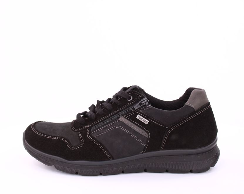IMAC Herren Schnürschuh Sneaker  Nubukleder bequem schwarz S21 803178 40 | nero | 