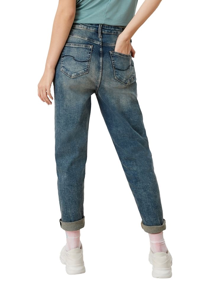 QS designed by Jeans Mom Regular Fit mit Waschung blau S12 2117478 34 | 57Z3 dark blue | 