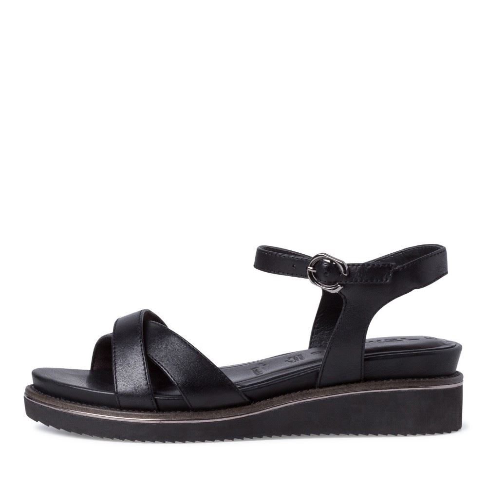 Tamaris Sandale Riemchensandale schwarz 1-1-28225-26 38 | 903 BLACK LEATH | 