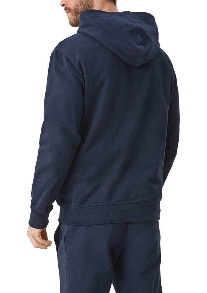 s.Oliver Herren Hoodie Sweatshirt Kapuze Frontprint blau S12  2109629 XL | 5978 blue night | 