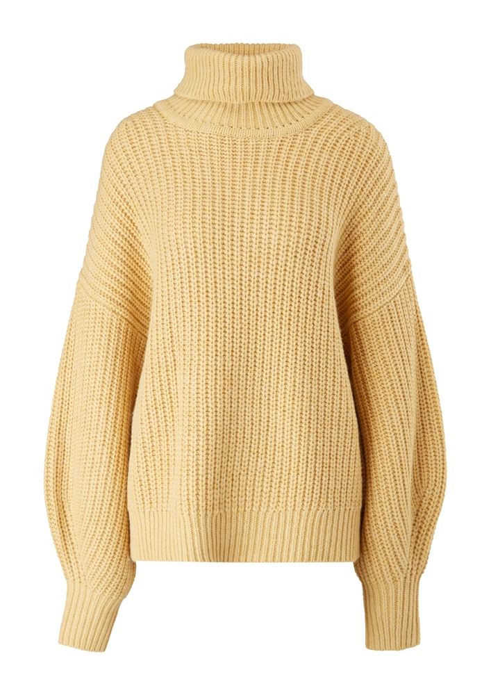 s.Oliver Strickpullover Rollkragen Wolle gelb S21 2106674 
