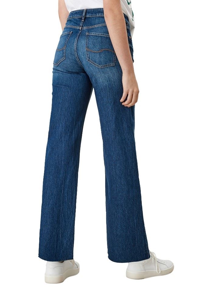 QS deigned by Jeans Wide-Leg blau S12 2109029 36 | Dark Blue Stret | L32