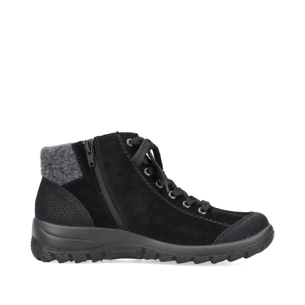 Rieker Antistress Schnürschuh  Rauleder RiekerTEX- Membran schwarz S21 L7132-01 