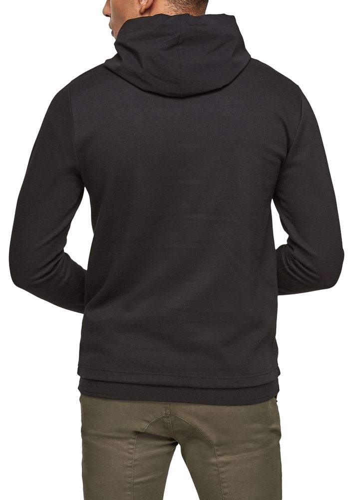 QS designed by Herren Sweatshirt Kapuze S21 schwarz 2106710 