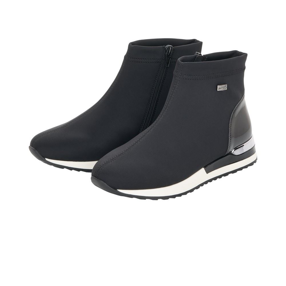 Remonte Schnürstiefel Tex - Membran schwarz Wechselfußbett Reißverschluss R2571-02 40 | nero/schwarz | F