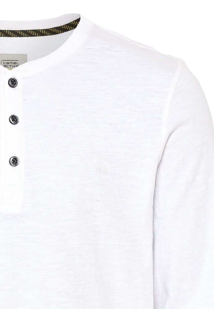 Camel Active Langarmshirt Henley - Kragen Organic Cotton cremeweiß Noos 9T05409371 XXXL | 01 | 