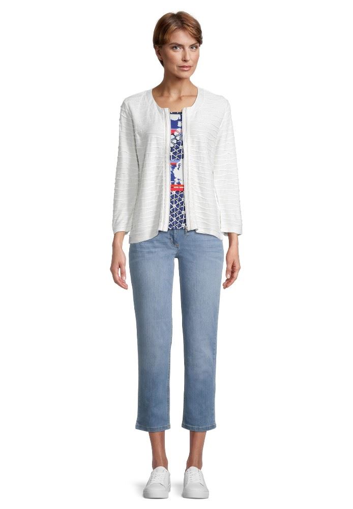 Betty Barclay Shirt Jacke Reißverschluss weiß S11 27782231 