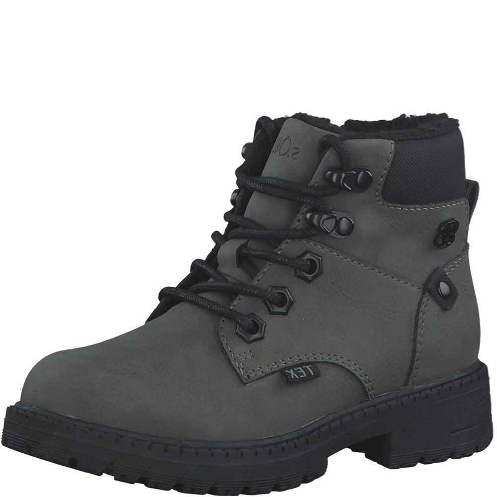 s.Oliver Kinder Jungen Schnürboots Schnürstiefel grün S22 5-5-46102-29 34 | 701 KHAKI | 