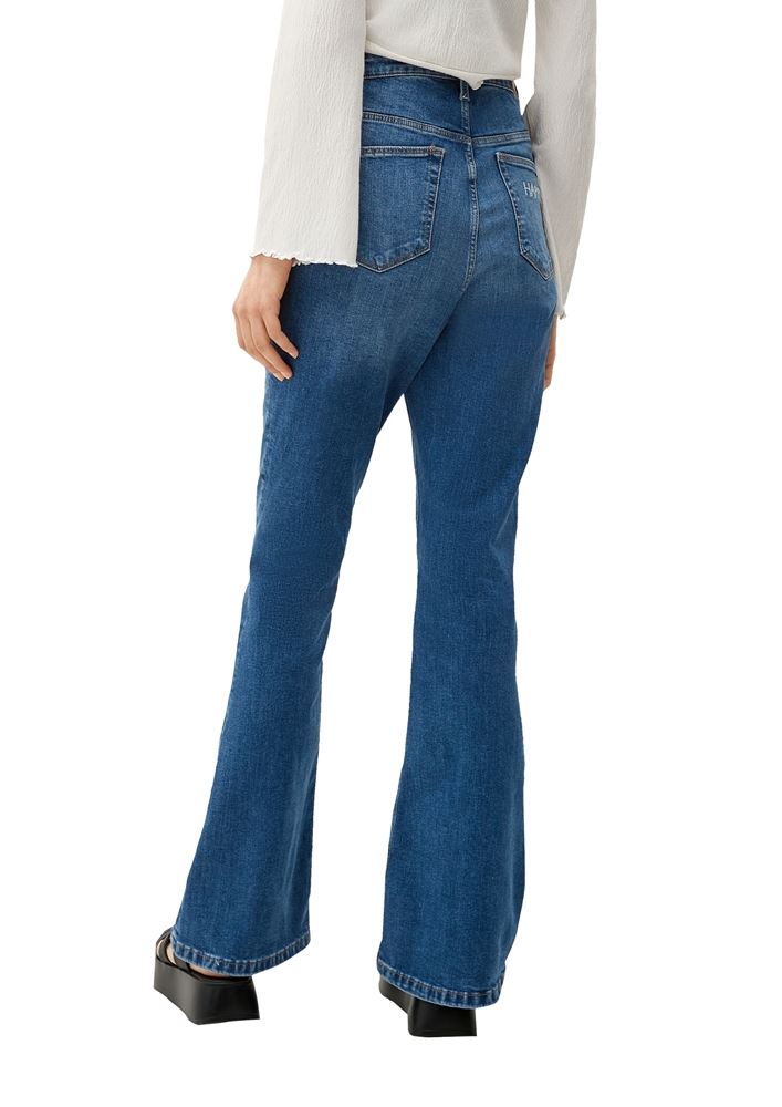QS designed by Slim: Jeans mit Flared leg blau S13  2126856 