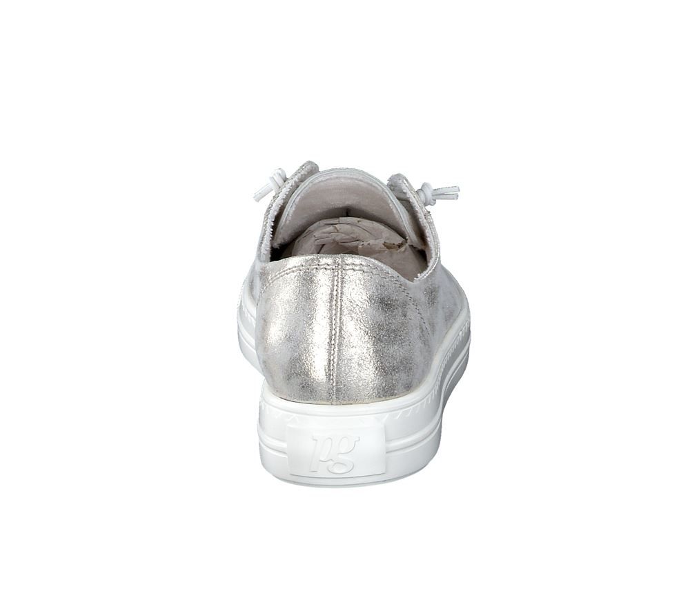 Paul Green Super Soft Pauls mit Relax Weite Wechselfußbett Leder metallic silber S13 4081-033 