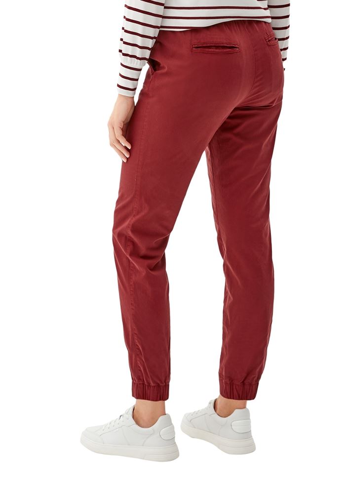 s.Oliver Damen Jogpants Elastikbund Ankle-Länge rot S22 2120399 