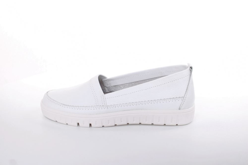 ACO TILDA 06 Damen Slipper Leder weiß, grau  S13 1295/10916 