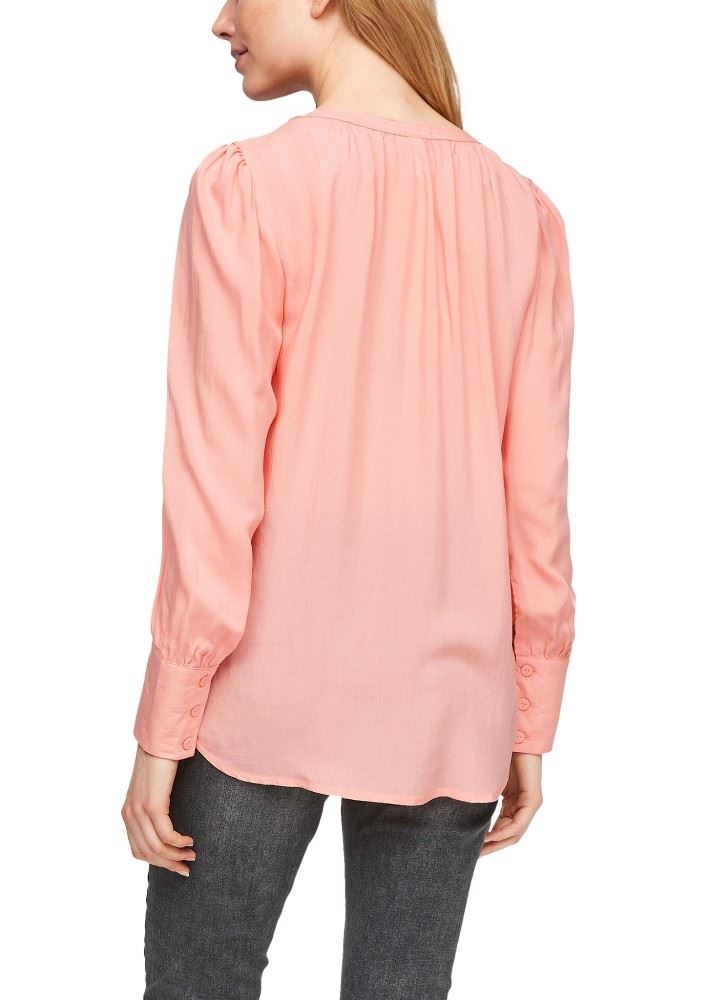 QS designed by Modalbluse mit Falten-Detail pink  2058807 