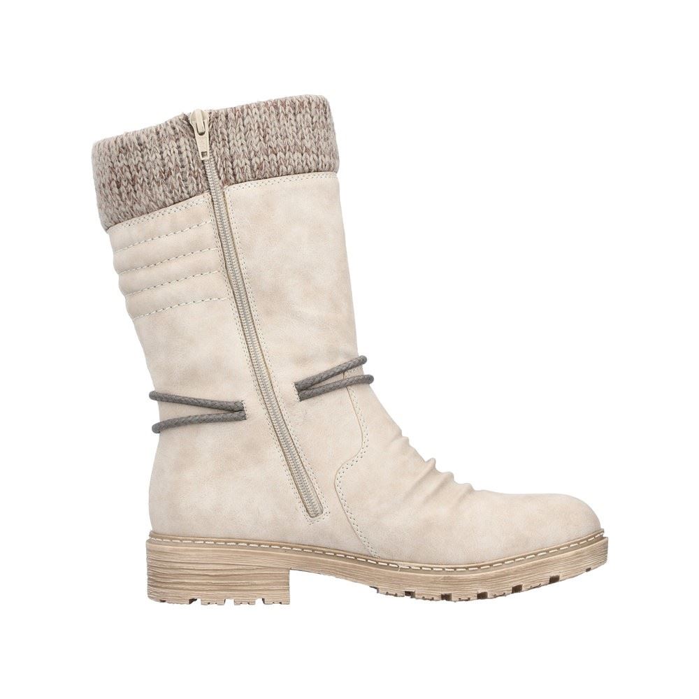 Rieker Antistress Damen Stiefel TEX-Membran Warmfutter Strickbund beige S22 Z4755-60 