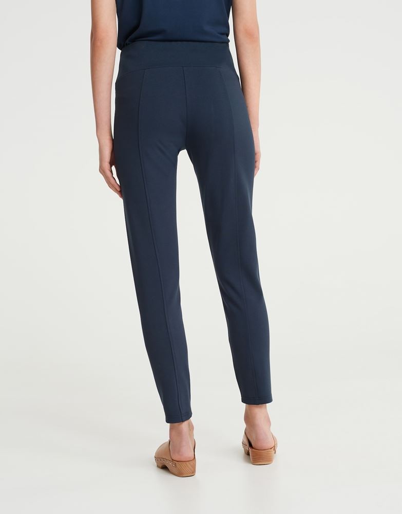 OPUS Leggings Enopi breiter Bund abgesteppte Ziernaht blau S22 1007375977100 38 | 60007 blue shad | 