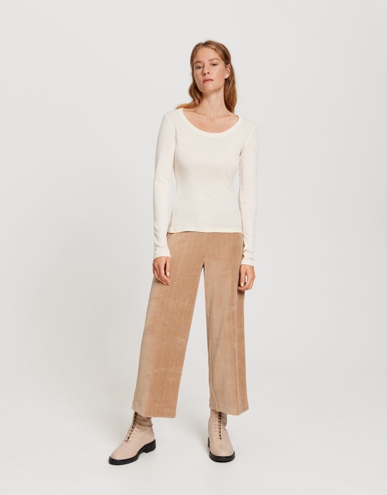 OPUS Shirt Sorana Langarm Rundhals creme S21  236879343 42 | 1006 soft cream | 