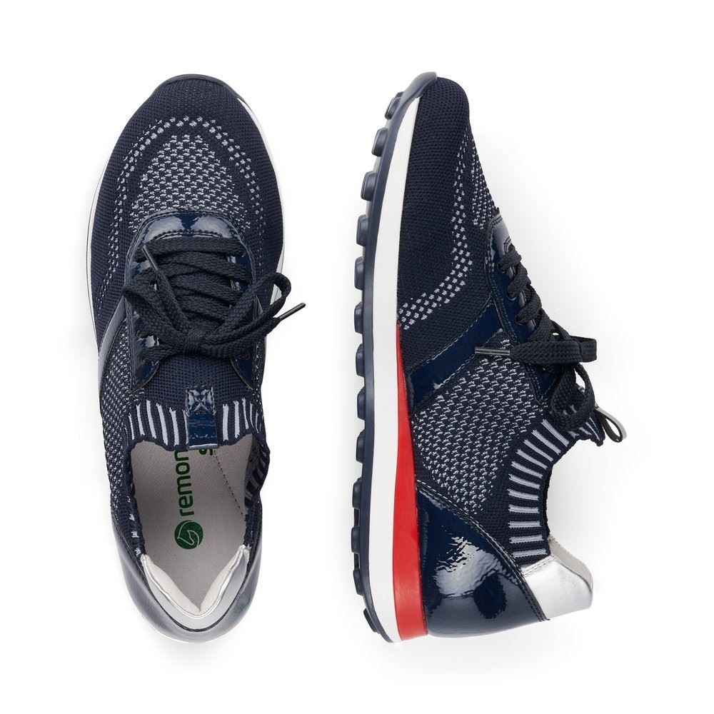 Remonte Sneaker Schnürer Halbschuh softfoam blau D1813-14 
