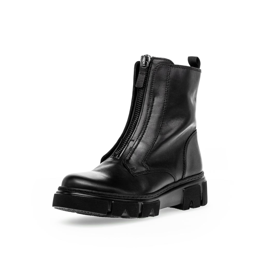 Gabor Biker Boots Leder Wechselfußbett schwarz S23 31.733.27 