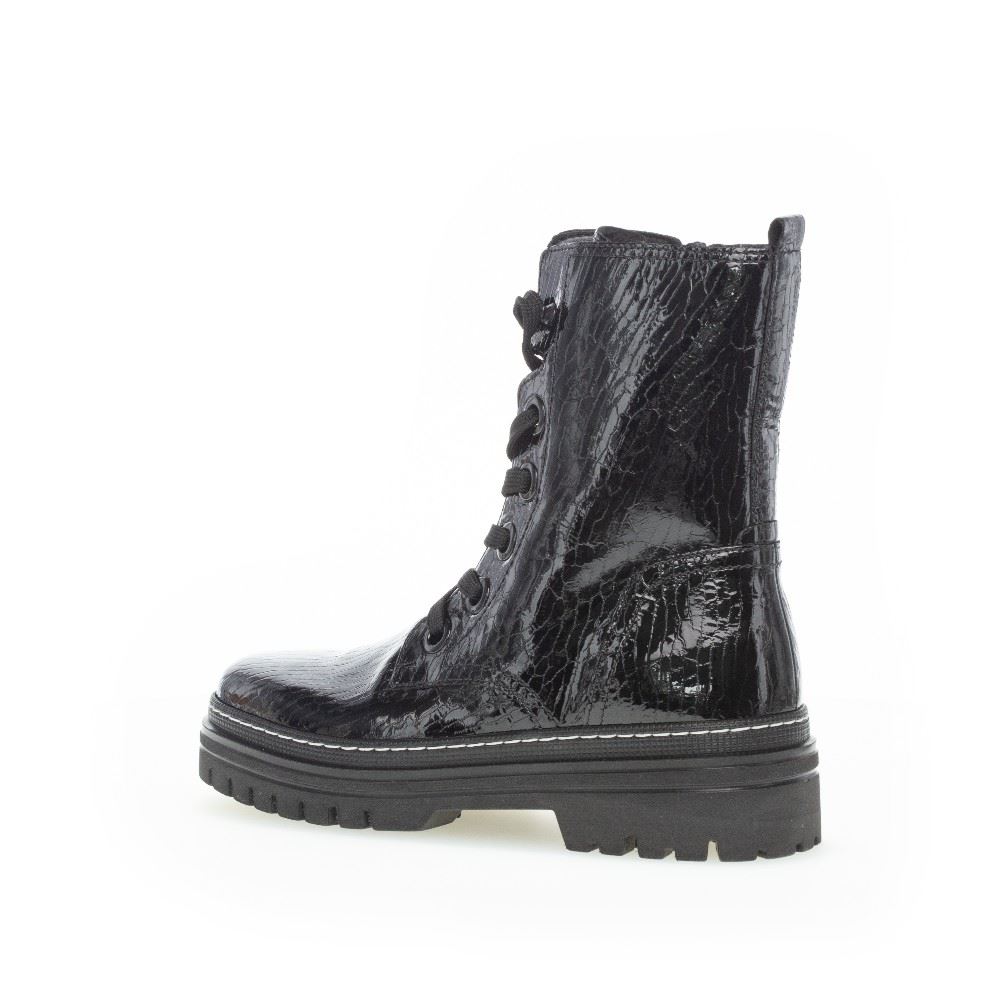 Gabor Schnürstiefelette schwarz S21 71.721.90 5,5 | schwarz (weiss) | F