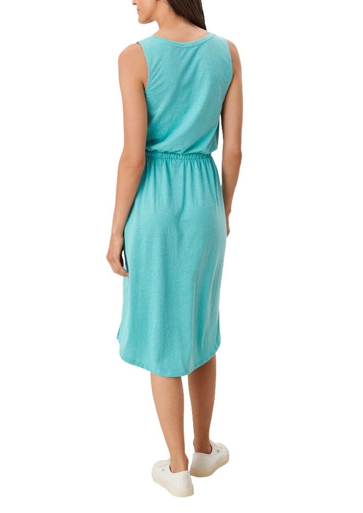 s.Oliver Midikleid mit Flammgarnstruktur türkis 12 2115797 