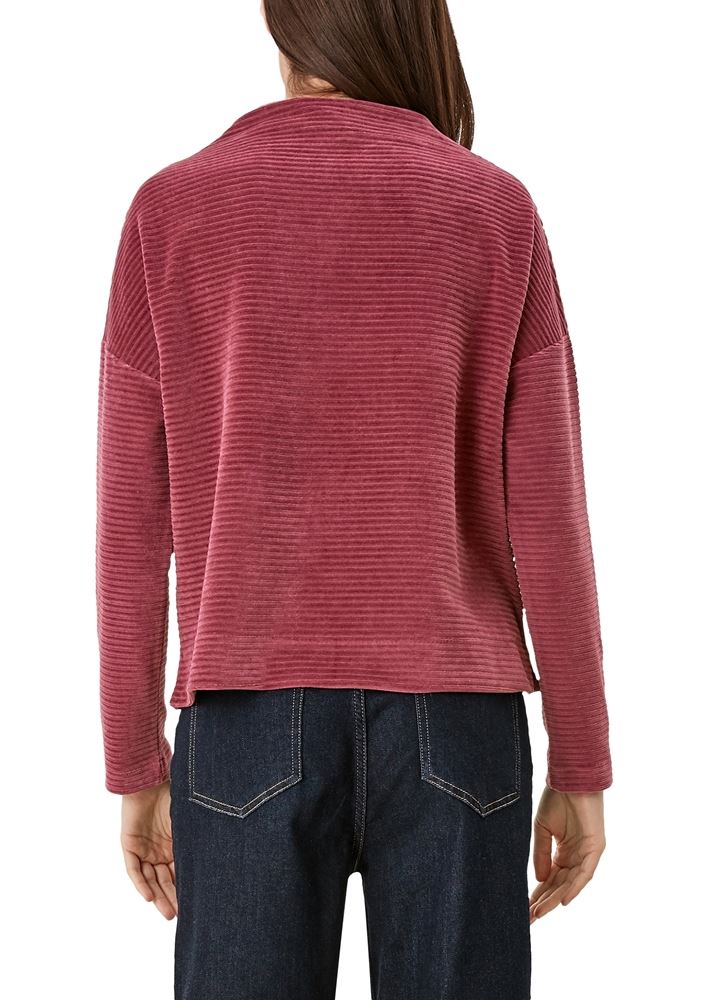 s.Oliver Langarmshirt mit Cord Struktur rot  S21 2106950 