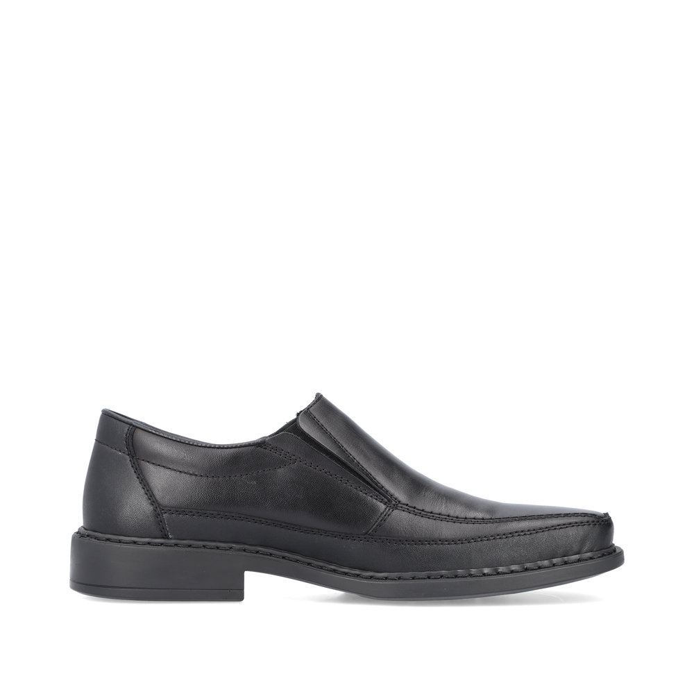 Rieker Antistress Herren Slipper elegant Leder Extraweite- H schwarz S13 B0873-00 