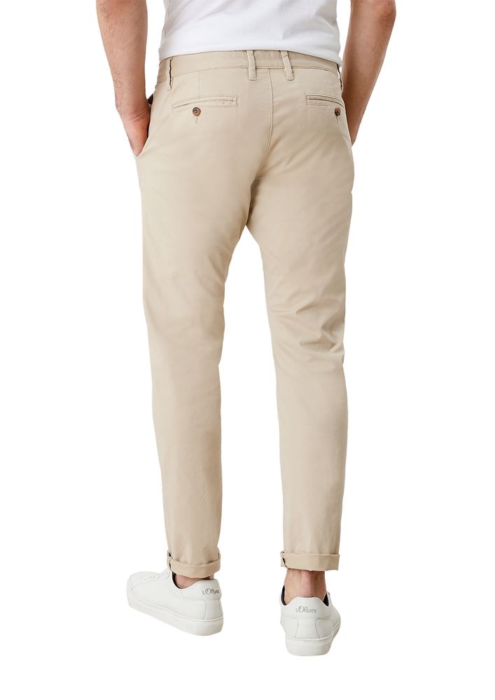 s.Oliver Herren Chino Stoffhose Baumwollstretch beige S12 2114683 