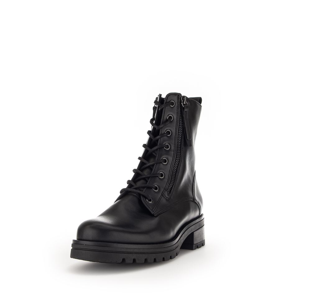 Gabor Biker Boots Leder Wechselfußbett schwarz S23 32.785.87 