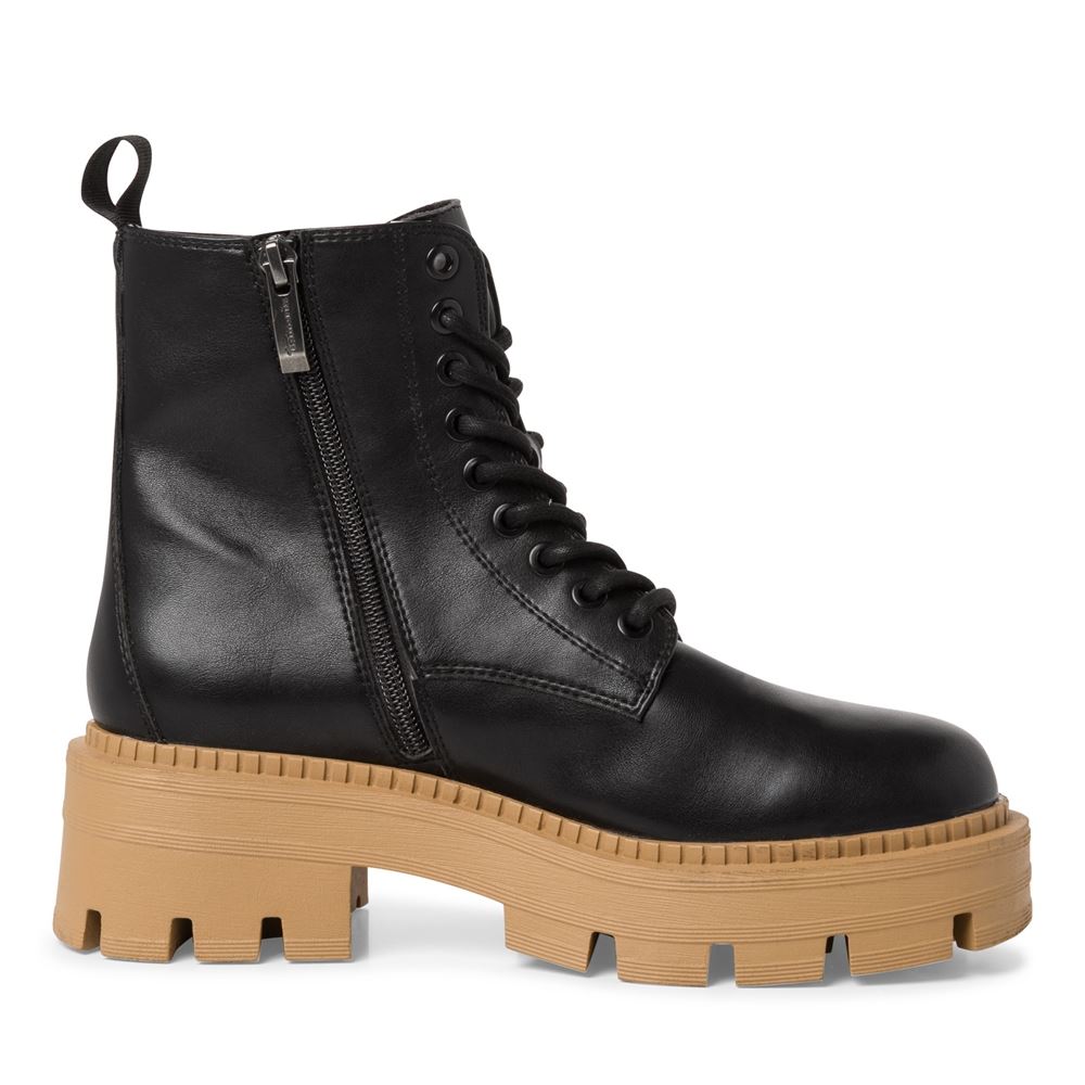Tamaris Schnürboots Schnürstiefelette markante Sohle TOUCHit-Fußbett schwarz S22 1-1-25286-29 41 | 077 BLACK/OLIVE | 