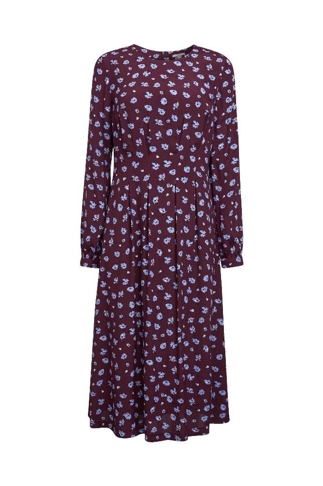 EDC Kleid Printkleid 110CC1E306 38 | C518 AUBERGINE | 