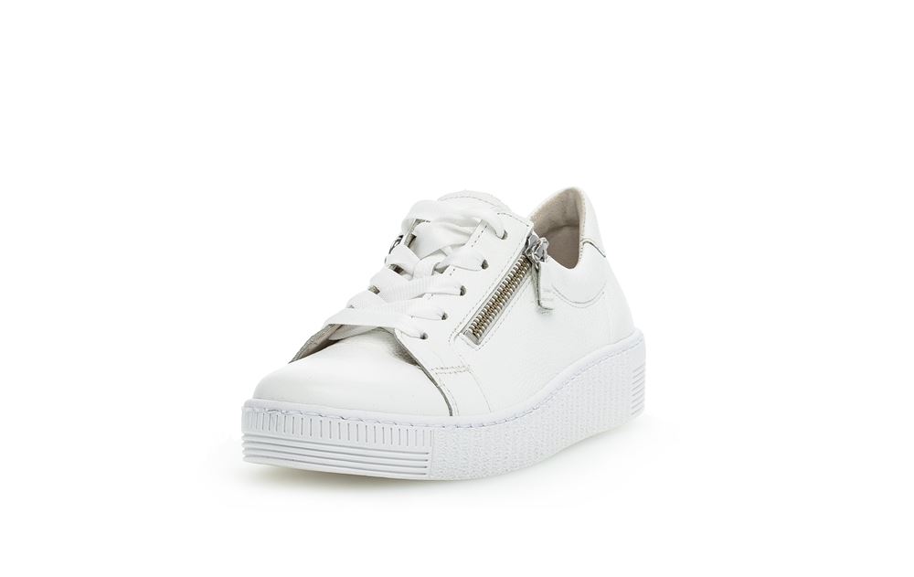 Gabor Sneaker low Leder Wechselfußbett Reißverschluss weiß S13 23.334.21 