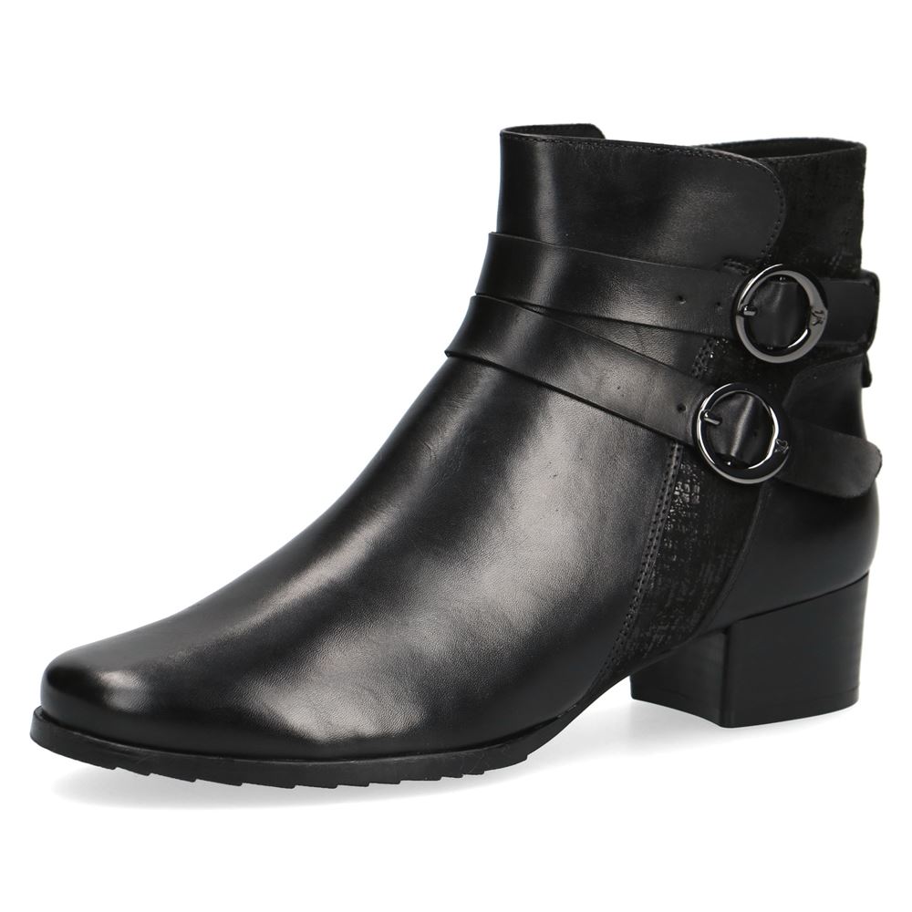 CAPRICE Stiefelette Leder Weit Wechselfußbett AIRMOTION schwarz S22 9-9-25313-29 6 | 019 BLACK COMB | 