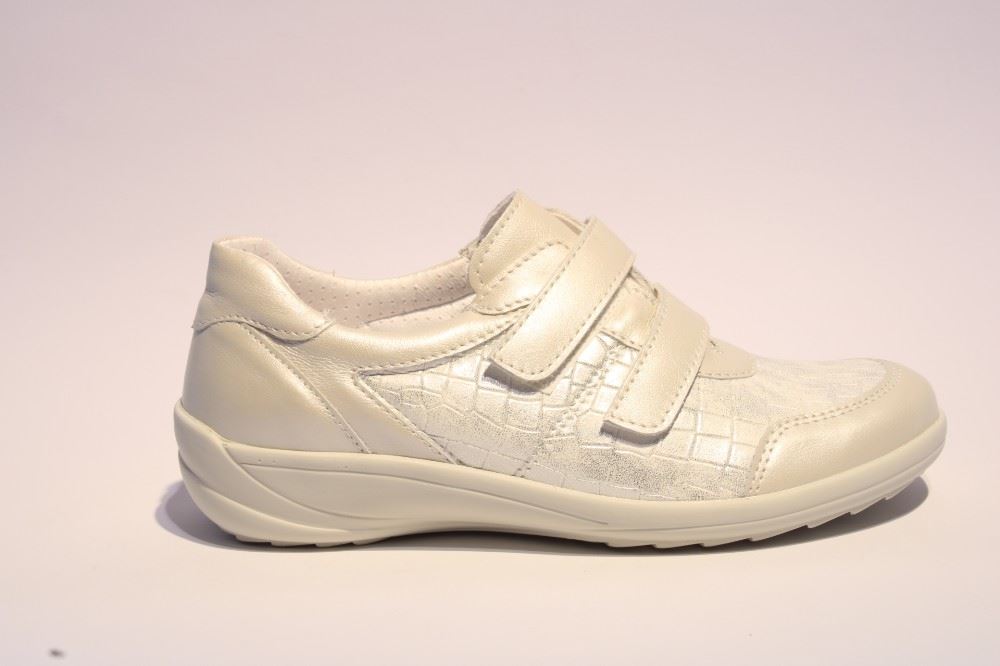ACO Halbschuh Klettverschluss NANI weiß 204/8489 41 | 290 ice | 
